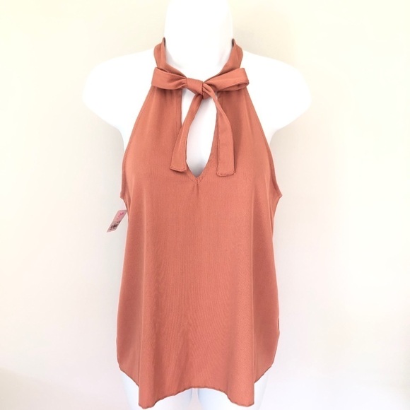 NWT Black Swan Cedar deep rose halter top size small - Picture 2 of 8